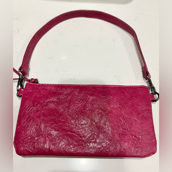 BARBAROSSA small hot Pink Leather Shoulder Bag, EUC - Picture 13 of 13